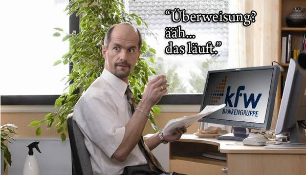 Überweisung? Das läuft....
